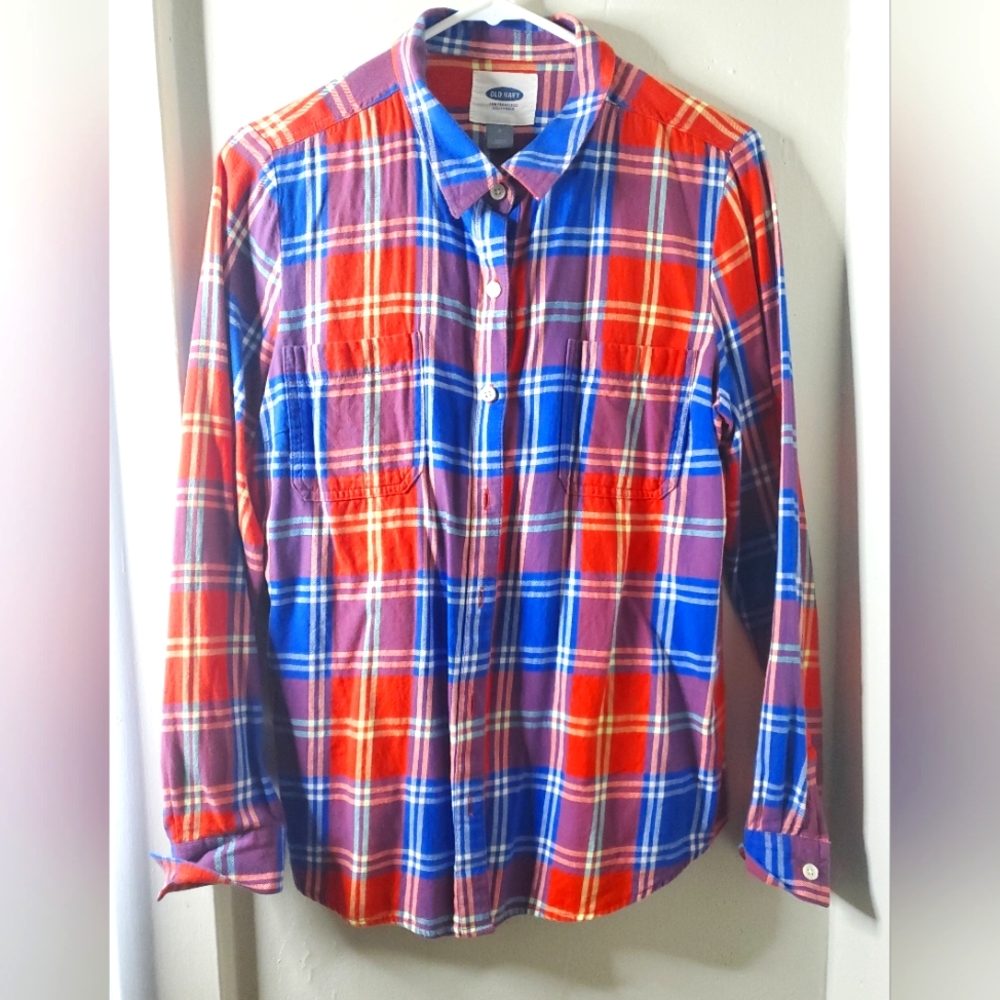 Plaid long sleeve flannel